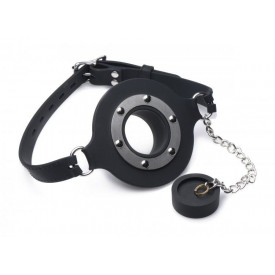 Силиконовый кляп с затычкой Pie Hole Silicone Feeding Gag